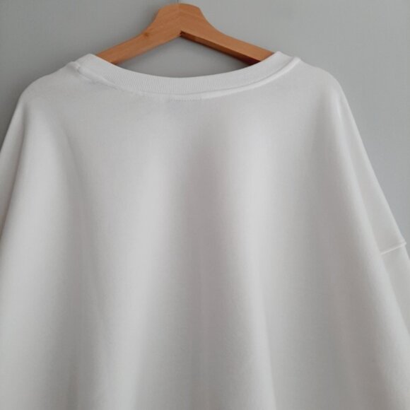 WHITNEY HOUSTON Boxy Relaxed Fit Crewneck Comfy Sweatshirt Top White Sz 3X - Picture 9 of 16